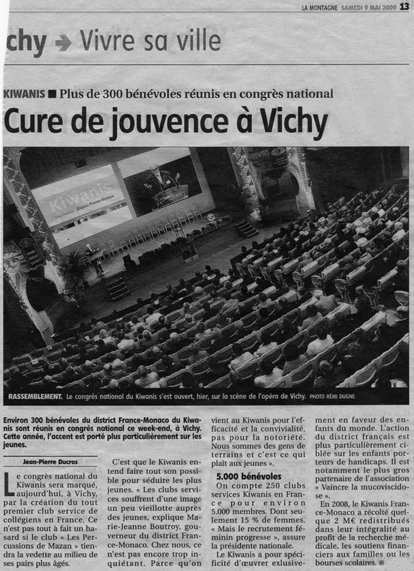 Congrès Kiwanis 2009 à Vichy